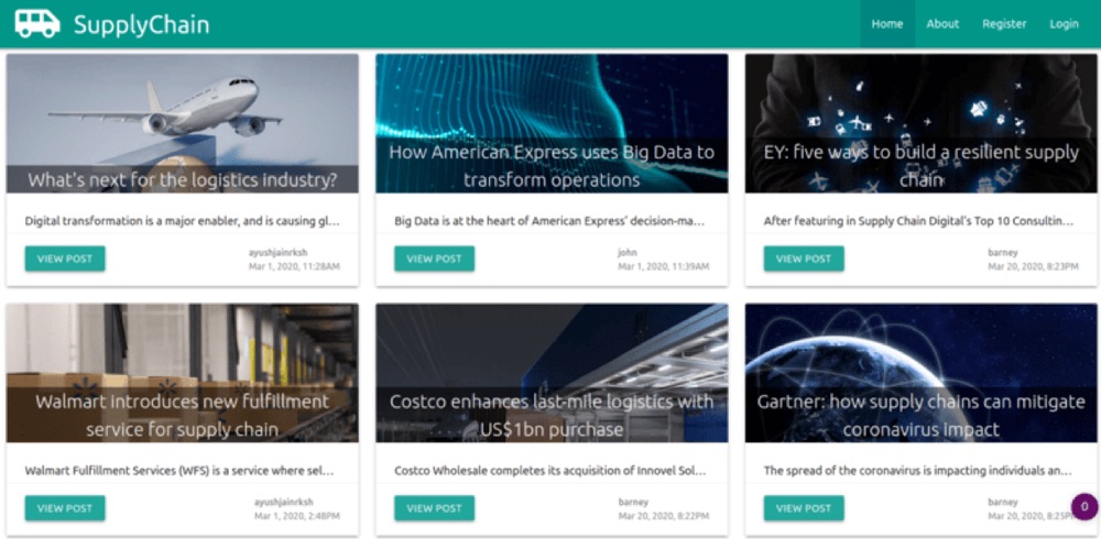 Supply Chain Blog screenshot
